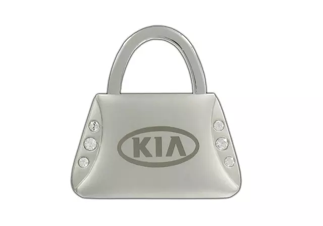 UM090AY701 - Keychain: Key Chain, Purse Shape for Kia: Amanti, Borrego, Cadenza, Carnival, Forte, Forte Koup, Forte5, K5, K900, Niro, Niro EV, Optima, Rio, Rio5, Rondo, Sedona, Seltos, Sorento, Soul, Soul EV, Spectra, Spectra5, Sportage, Stinger, Telluride Image