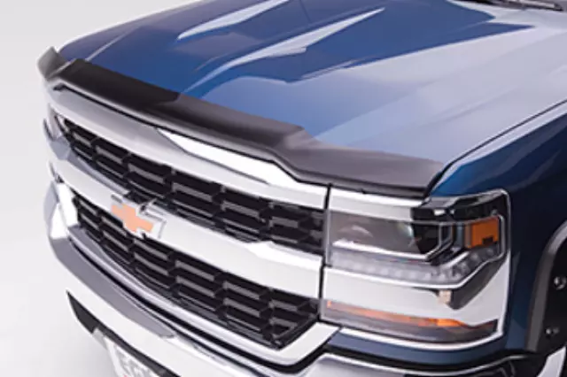 19353343 - Exterior: Aeroskin Hood Deflector - Smoke Black for Chevrolet: Silverado 1500, Silverado 1500 LD, Silverado 2500 HD, Silverado 3500 HD Image