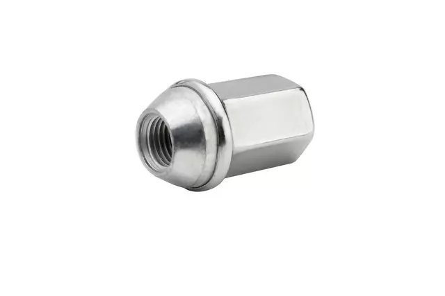 19302059 - : M14x1.5 Lug Nut - Stainless Steel for Cadillac: Escalade, Escalade ESV | Chevrolet: Colorado, Silverado 1500 LD, Suburban, Suburban 3500 HD, Tahoe | GMC: Canyon, Sierra 1500, Sierra 1500 Limited, Yukon Image