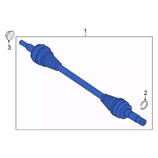 L1MZ4K138D - : Cv Axle Assembly for Ford: Explorer, Police Interceptor Utility | Lincoln: Aviator Image