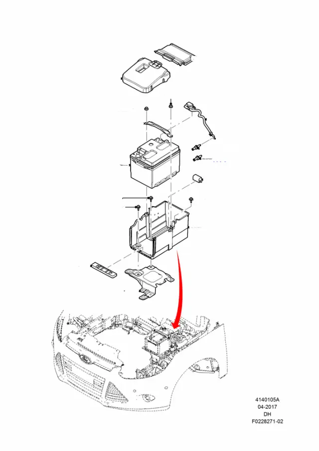 W701695S442 - Electrical: Battery Tray Bolt for Ford Image