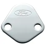302290 - : Ford Logo Fuel Pump Blockoff Plate: Chrome for Ford Performance Parts Image
