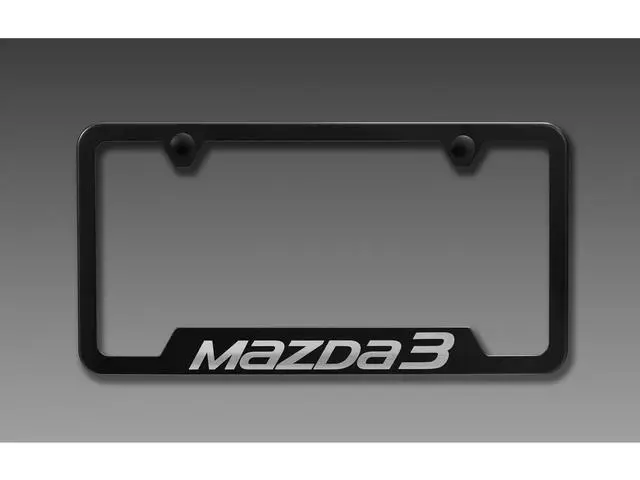 83L31 - Exterior: License Plate Frame - Black With MAZDA3 Logo for Mazda: 3 Image
