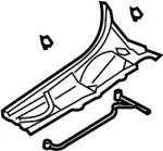 66863AM61B - Body: Cowl Grille for Infiniti Image