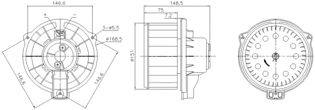 87620 - : Nissens HVAC Blower Motor Assembly for NISSENS Image