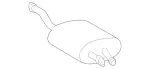 4634905401 - : Rear Muffler for Mercedes-Benz Image
