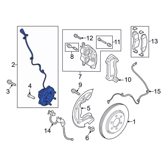 ML3Z1104S - Suspension: Front Hub &amp; Bearing for Ford: F-150 Image
