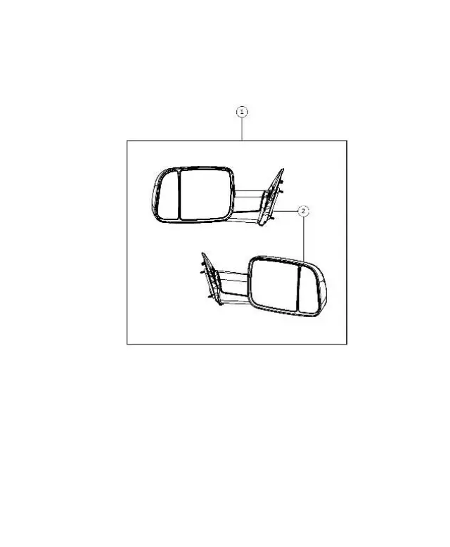 68071162AB - Mopar Accessories - Component Parts: Trailer Tow Mirror Kit, Right for Ram: 1500 Image