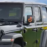 68663233AA - : Jeep Wave Smile Hand Graphic, Orange, sold by Visco for Jeep: Gladiator, Wrangler, Wrangler JK Image