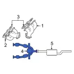 3R3Z5F250CA - Exhaust: Converter for Ford: Mustang Image image