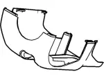 DG1Z3530CB - Steering: Lower Column Cover for Ford: Police Interceptor Sedan, Special Service Police Sedan, Taurus Image