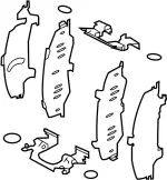 D10804GA1B - : Disc Brake Anti-Rattle Clip Set for Infiniti Image