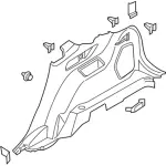 FT4Z5831012BA - Body: Quarter Trim Panel for Ford: Edge Image