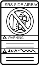 985N87P700 - Body: Air Bag Label for Infiniti Image