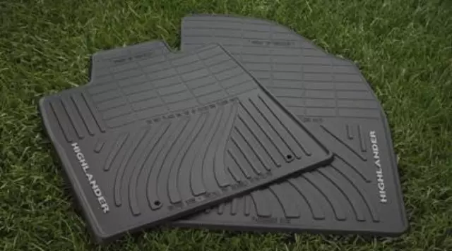2008-2013 Toyota All Weather Floor Mats 4 Pc  w/ Logo Black Highlander - Toyota (PT908-48H00-02)