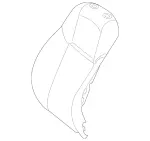 2139107815 - Driver Seat: Padding, Frt. Seat Backr for Mercedes-Benz: E300, E350, E43 AMG, E53 AMG, E63 AMG S Image