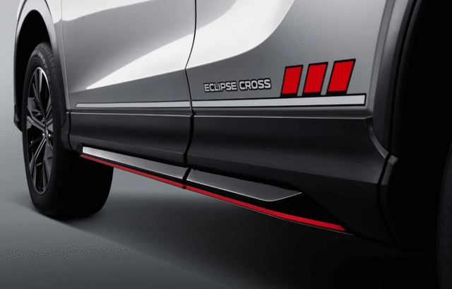 MZ576852EX - Exterior: Side Effects, Black W/ Red Stripe for Mitsubishi: Eclipse Cross Image