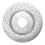 63131096L - : DFC Brake Rotor - Drilled and Slotted - Silver for DYNAMIC FRICTION Image