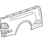 4L3Z8327841FA - Body: Side Panel for Ford: F-150 Image