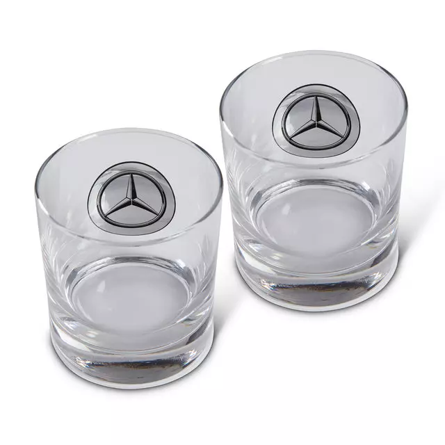 Mer 11oz Commemorative Glass Set Of 2 Cl - Mercedes-Benz (1445281-00)