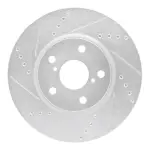 63175013D - : DFC Brake Rotor - Drilled and Slotted - Silver for DYNAMIC FRICTION Image