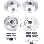 K7865 - : Z23 Daily Driver Carbon-Fiber Ceramic Brake Pad and Drilled &amp; Slotted Rotor Kit for PowerStop Image