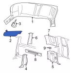F85Z1504104CAB - Body: Sun-visor for Ford: F-150, F-250 Image