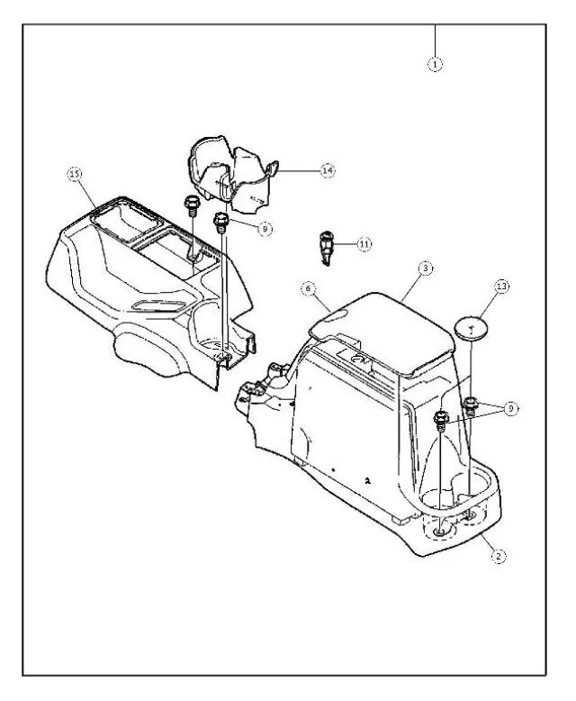 5JP65ZJ3AD - Mopar Accessories - Component Parts: Floor Console for Jeep: Wrangler Image