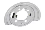 85566025 - Brakes: Parking Brake Actuator Splash Shield for Cadillac: Escalade, Escalade ESV, Escalade EXT | Chevrolet: Avalanche 1500, Avalanche 2500, Express 2500, Express 3500, Silverado 1500, Silverado 1500 Classic, Silverado 1500 HD, Silverado 1500 HD Classic, Silverado 2500 HD, Silverado 2500 HD Classic, Silverado 3500, Silverado 3500 Classic, Silverado 3500 HD, Suburban 1500, Suburban 2500, Tahoe | GMC: Savana 2500, Savana 3500, Sierra 1500, Sierra 1500 Classic, Sierra 1500 HD, Sierra 1500 HD Classic, Sierra 2500 HD, Sierra 2500 HD Classic, Sierra 3500, Sierra 3500 Classic, Sierra 3500 HD, Yukon, Yukon XL 1500, Yukon XL 2500 | Hummer: H2 Image