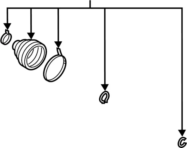 C9GDAEB70J - Front Drive Axle: Inner Cv Joint Boot for Infiniti Image