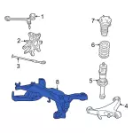 1W4Z5D042A - Suspension: Suspension Cross-member for Ford: Thunderbird | Lincoln: LS Image