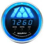 6187 - : GAUGE, TACHOMETER, DIGITAL RPM W/ LED SHIFT LIGHT, COBALT for AutoMeter Image