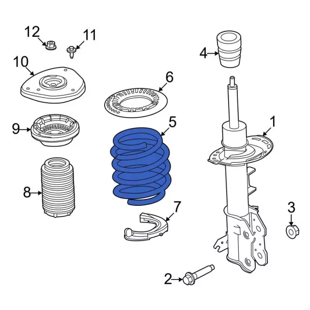 LK9Z5310B - Suspension: Coil Spring for Ford: Mustang Mach-E Image