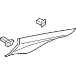 HP5Z5431011MA - Body: Upper Quarter Trim for Lincoln: MKZ Image