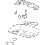 FR3Z63519A70DB - Body: Overhead Console for Ford Image