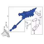 F2GZ3C529F - Steering: Column Assembly for Ford: Edge Image