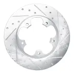 63154228R - : DFC Brake Rotor - Drilled and Slotted - Silver for DYNAMIC FRICTION Image