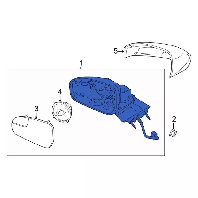 KS7Z17682BB - Body: Mirror Assembly for Ford: Fusion, Police Responder Hybrid, SSV Plug-In Hybrid Image