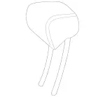 21397019508Q58 - Body: Headrest, Center for Mercedes-Benz Image
