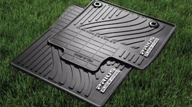 PT9084712320 - Interior: 2012-2015 Toyota Front &amp; Rear All Weather Floor Mats Black Prius Plug-In for Toyota: Prius, Prius Plug-In Image