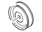 XW4Z8C647AB - Cooling System: Pulley for Ford: Thunderbird | Lincoln: LS Image