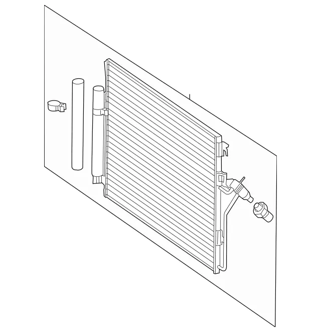 9065000054 - : A/C Condenser for Mercedes-Benz: Sprinter 1500, Sprinter 2500, Sprinter 3500, Sprinter 3500XD Image