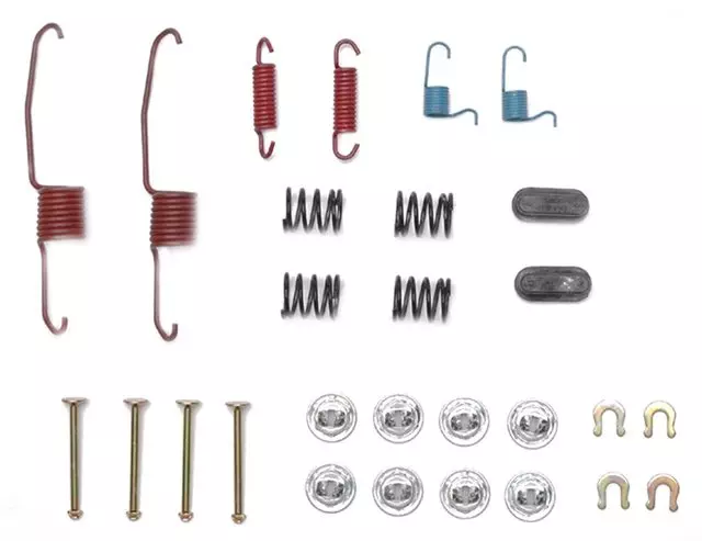 18035009 - : Rear Drum Brake Spring Kit with Springs, Pins, Retainers, Washers, and Caps for GM Image