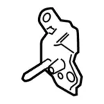 8A6Z5826801B - Body: Upper Hinge for Ford: Fiesta Image