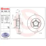 9745310 - : Premium Vented Brake Rotor for Brembo Image