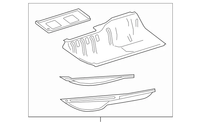 1646101760 - Substructure: Floor for Mercedes-Benz: GL320, GL350, GL450, GL550, GL63 AMG, GLE300d, GLE350, GLE400, GLE43 AMG, GLE450 AMG, GLE550e, GLE63 AMG, GLE63 AMG S, GLS350d, GLS450, GLS550, GLS63 AMG, ML250, ML320, ML350, ML400, ML450, ML500, ML550, ML63 AMG Image image