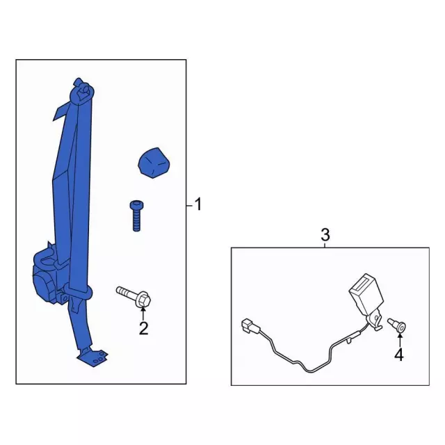 MB3Z61611B69AB - : Seat Belt Lap And Shoulder Belt for Ford: Bronco Image