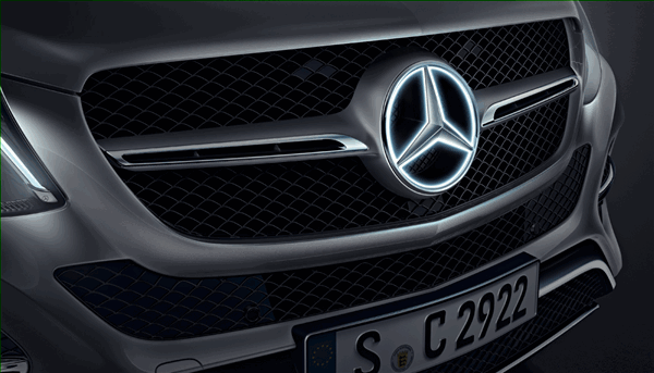 Illuminated Mercedes Star, Trim Part - Mercedes-Benz (166-817-74-00)