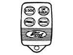 F8OZ15K601AA - Electrical: Keyless Entry Transmitter for Ford: Contour | Lincoln: Continental, Mark VIII Image