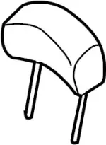 864003V60B - Body: Headrest for INFINITI: FX35, FX45 Image